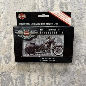 NEW Harley Davidson 95th Anniv. Numbered Collector Tin & 2 Deck Playing Cards